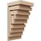 Ekena Millwork 5"W x 5"D x 10"H Wide Landon Rough Cedar Woodgrain TimberThane Corbel, Primed Tan CORUR05X05X10LANRCPR - alternate 1